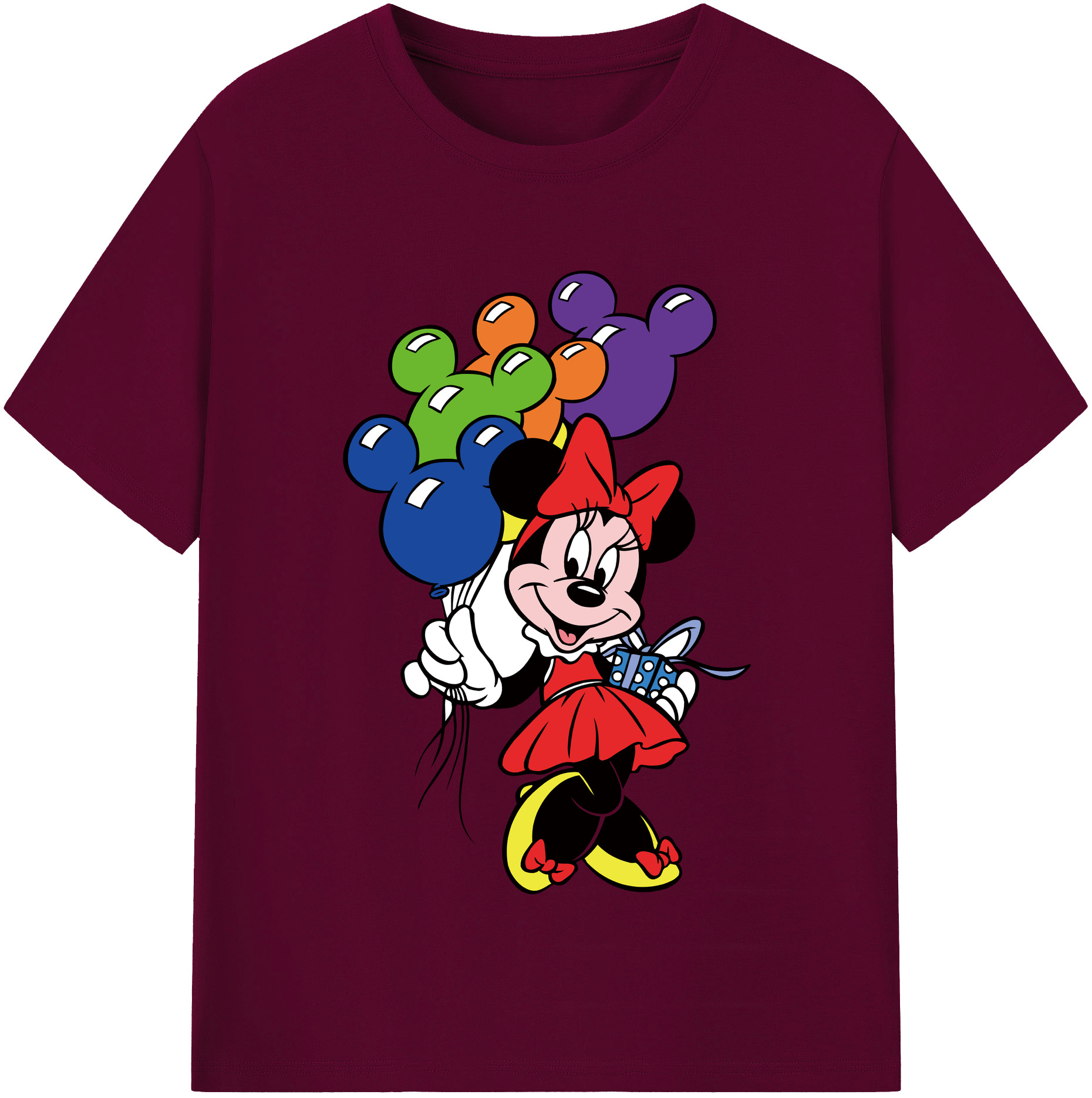 （画像用） ミッキーマウス Mickey Mouse レディースカジュアルプリントTシャツ（綿100％）